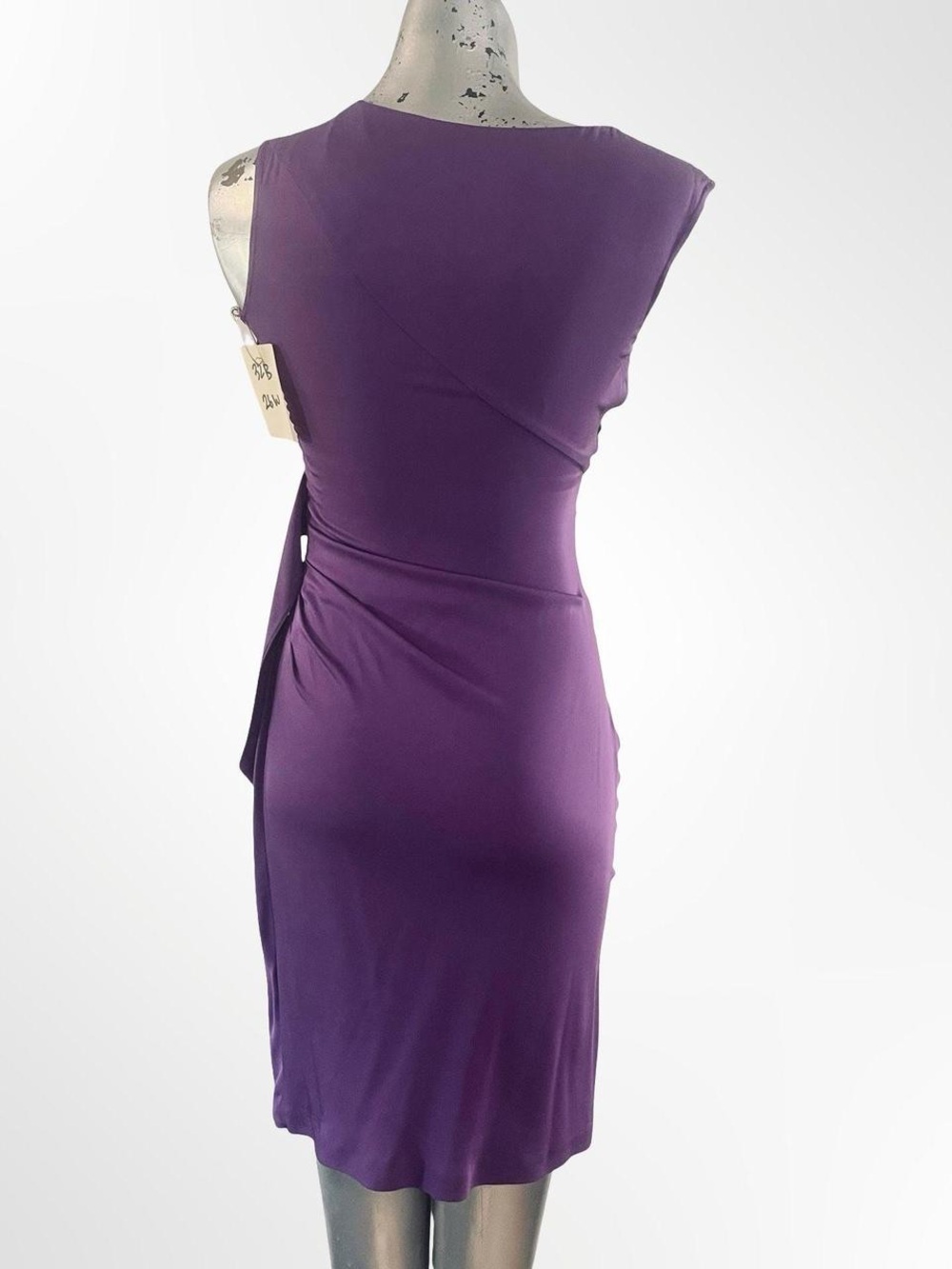 Diane Von Furstenberg Violet Midi Dress 100% Silk - Picture 3 of 16